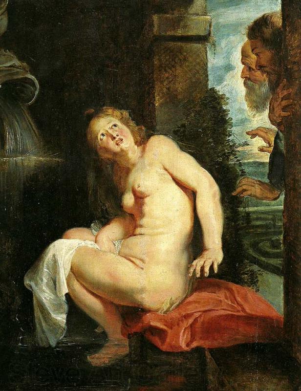 Peter Paul Rubens susanna och gubbarna Norge oil painting art